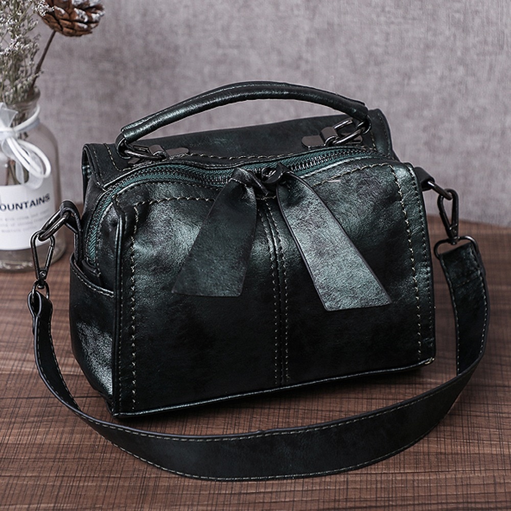 Håndtaske til kvinder bolsa feminina mærke kvinder mulepose pude taske pu solid skulder messenger tasker 522