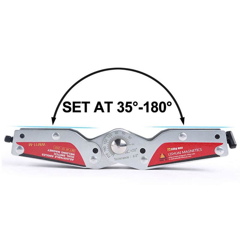 Lishuai Adjustable Angles Dual Switch Welding Magnet On/Off Neodymium Magnetic Clamp 15-210 Degree WM11-S