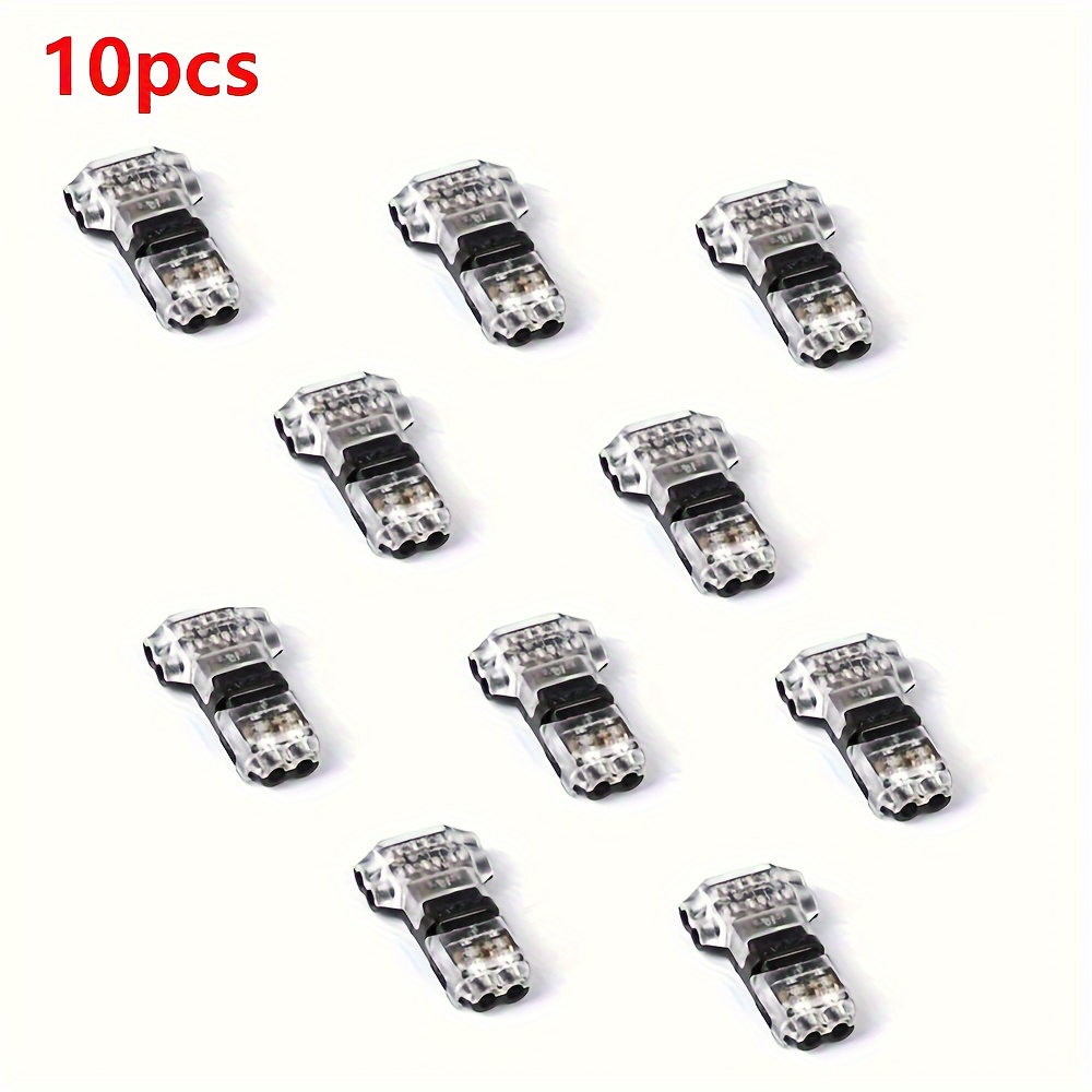 5/10/20PCS Wire Cable Snap In T2 Connector No-solder No-peel Quick Terminal Connections Joiners Auto Plug Electrical Accessories: Dark Grey