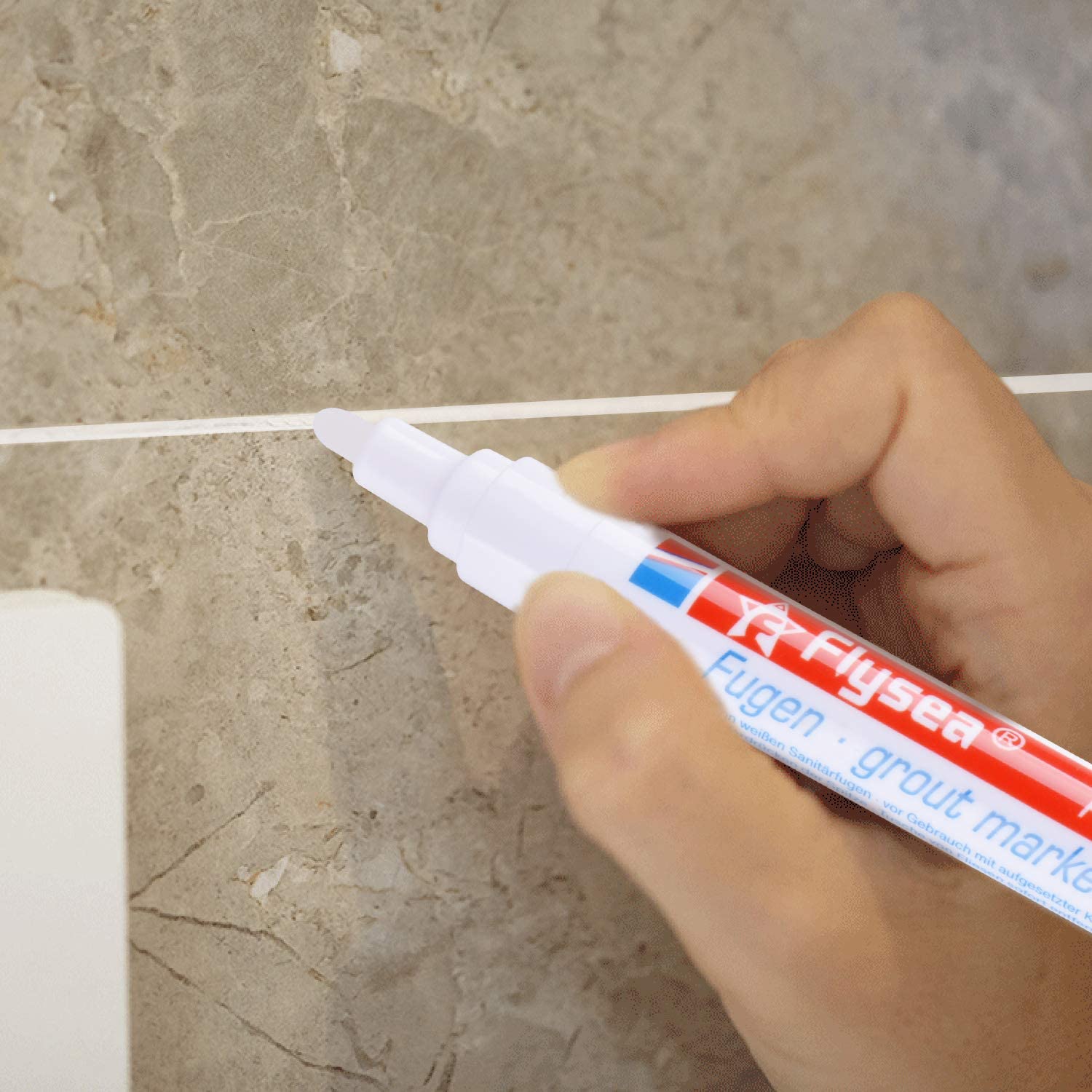fliesen Marker reparatur Zauberstab Kuli weiß zement Marker geruchlos ungiftig geeignet autolack Marker stifte für fliesen fußboden fliesen