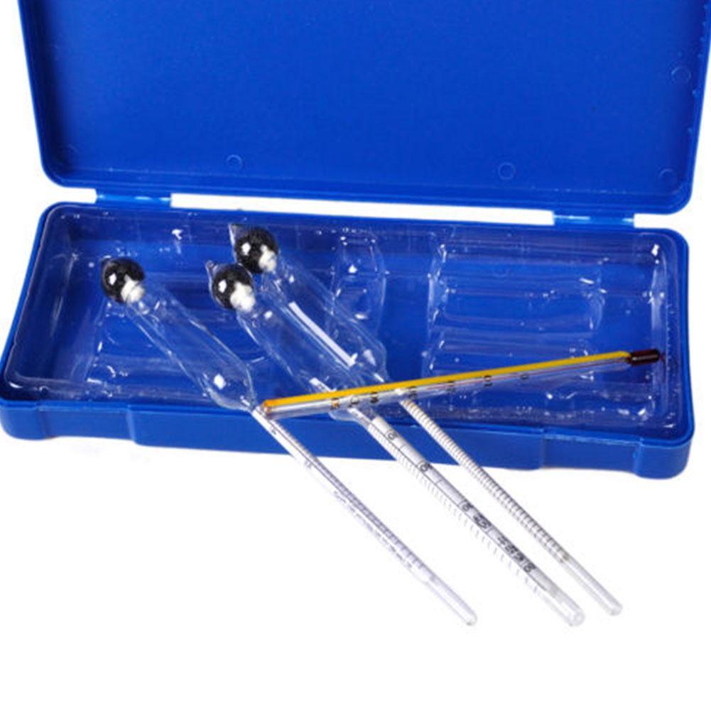 Proof DIY Hydrometer 0-100% Alcohol Meter 3Pcs + Thermometer Measure 0-40-70-100 Alcoholmeter Home Tester