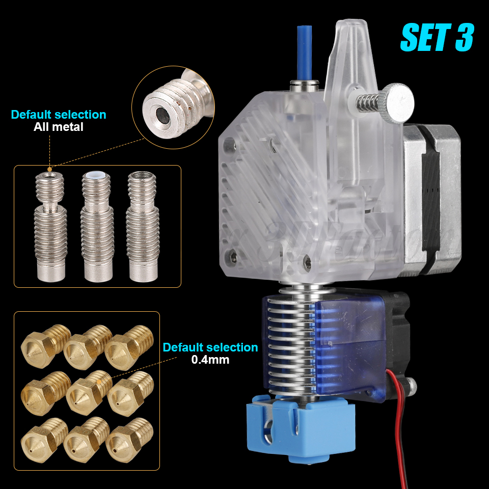 Extrusora DDE de doble accionamiento, extrusora Bowd DDG clonada Btech para impresora 3D Mk8 Anet A8 Cr-10 Prusa I3 Mk3 Ender 3