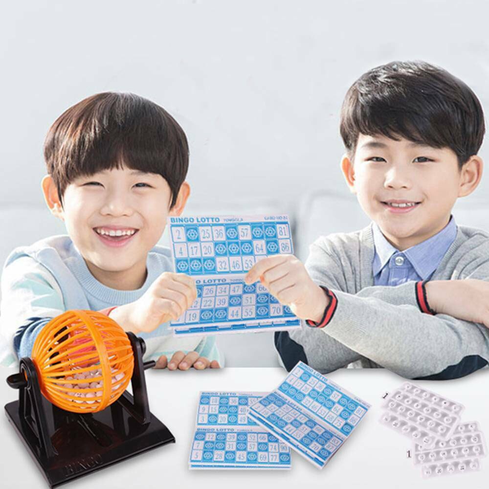 Grote Traditionele Bingo Game Loterij Machine Revolving Bal Dispenser Kooi Ballen Kaarten Educatief Ouder-kind Games