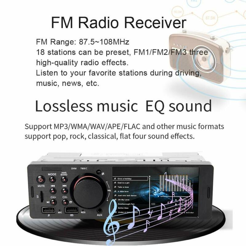 Audio Car MP5 Player Hands-free 87.5-108MHz AUX Universal 4.1 inches Replacement