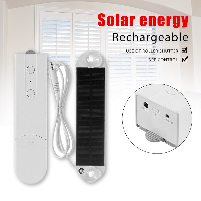 DIY Smart Motorized Chain Roller Blinds Shade Shutter Drive Motor Powered By Solar Panel And Charger Bluetooth APP Control