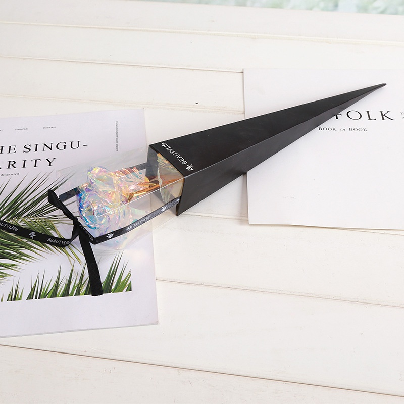 24K Gold Foil Rose Flower Artificial Rose Flower Box Exquisite Novelty Valentine's Day Romantic Flower Wedding: E