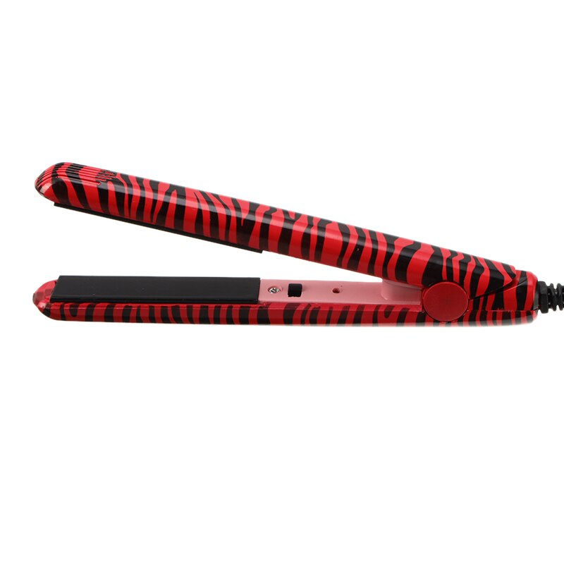 Hairstyling Mini Portable Ceramic Flat Zebra Hair Straightener Irons Styling Tools Waves Irons EU Plug With