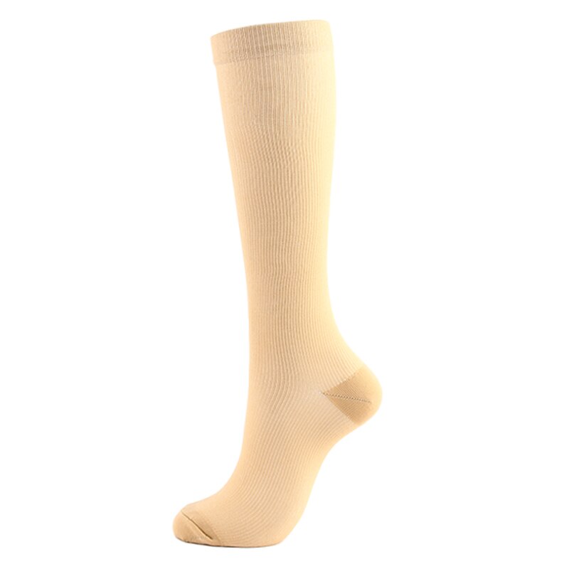 Moda Socmark Hoge Kwal Unisex Compressie Kous Druk Spataderen Kniehoge Ondersteuning Stretch Druk Circulatie: Khaki / Xxl