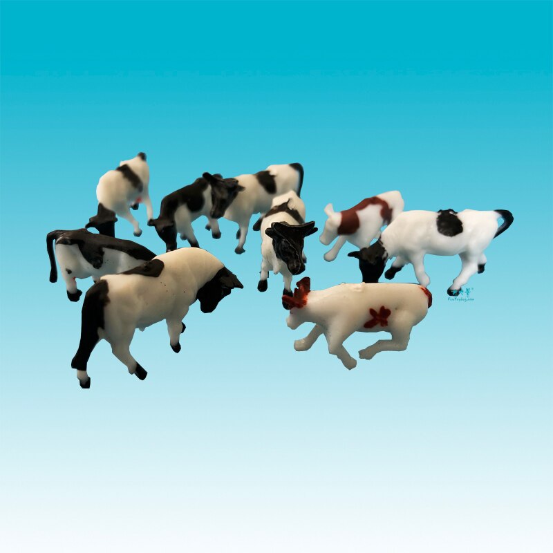 1:87HO Scale Model Cows farm animal landscape model train railway/railroad layout scenery DIY miniature dioramas gaming display