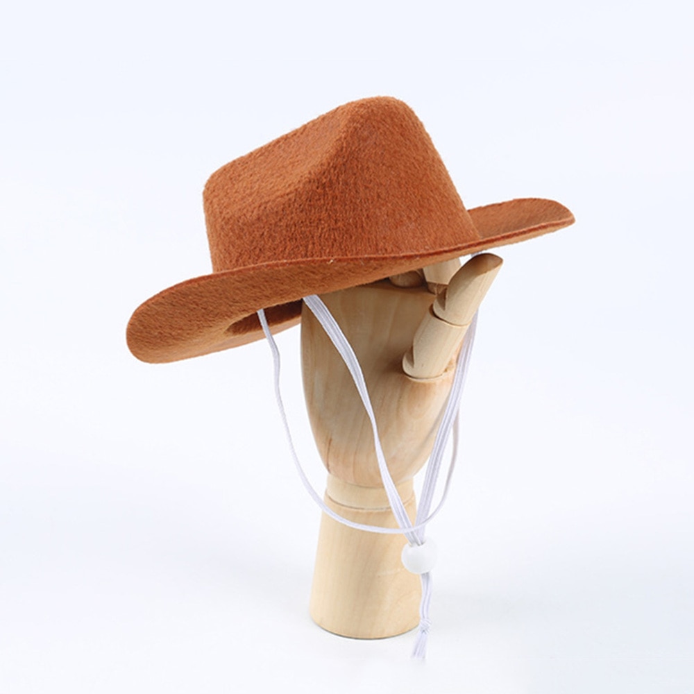 1Pc Effen Kleur Pet Hoed Universele Hond Kat Hoed Party Puppy Cowboyhoed Verstelbare Touw Decoratieve Hoed Cosplay foto Prop