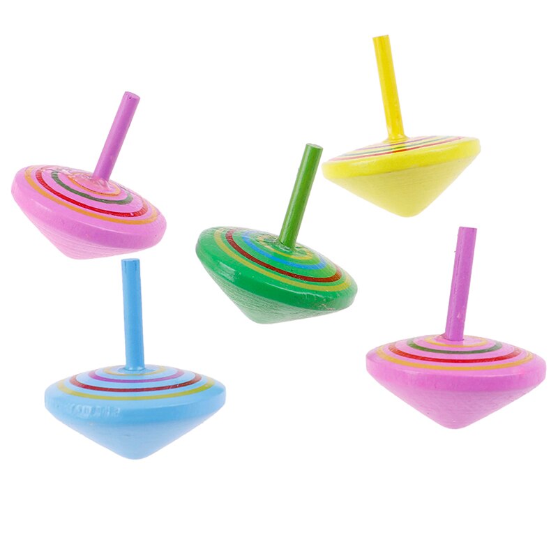 1 Pc Kids Houten Gyro Speelgoed Kinderen Volwassen Relief Stress Desktop Tol Speelgoed Kinderen Verjaardagscadeautjes Willekeurige Kleur