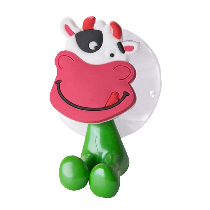 Baby Care Cute Cartoon Animal Shape Holder Sucker Suction Hooks Set Hanging Baby Toothbrush Holder Towels