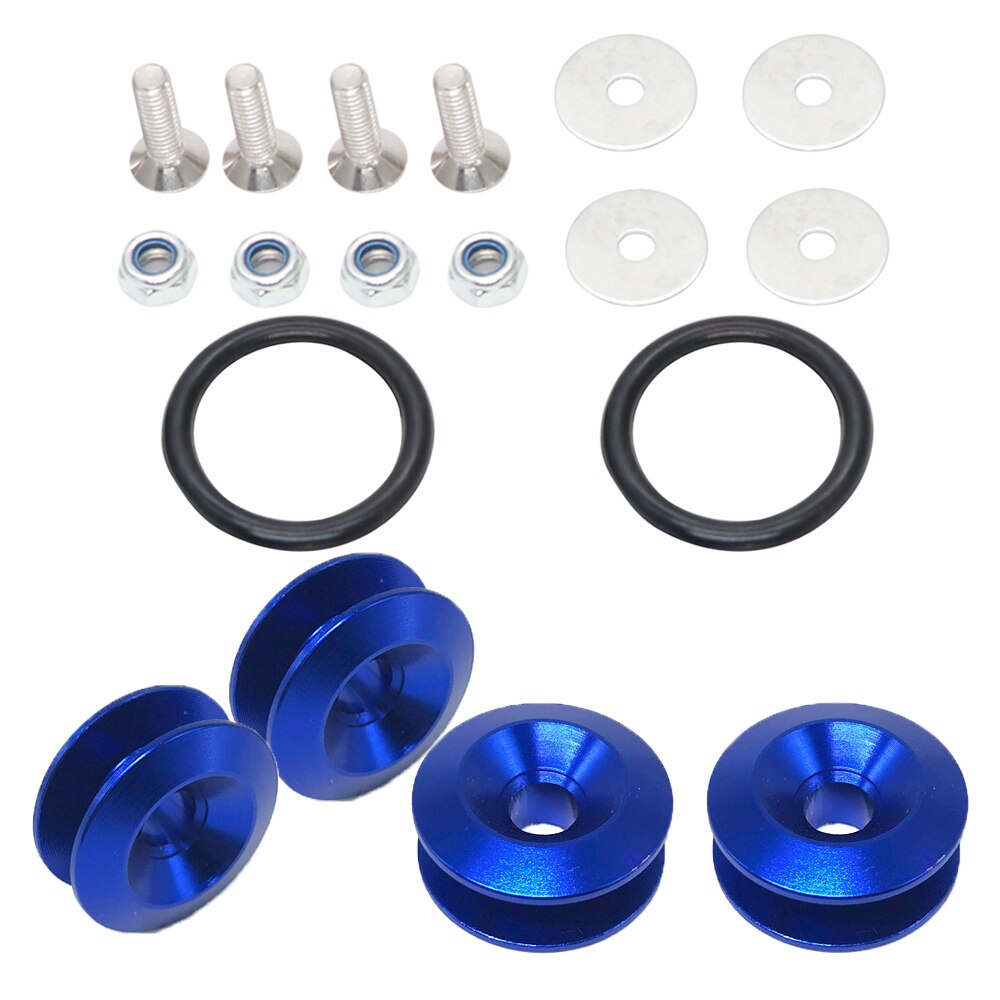 Universal Aluminum Bumper Quick Release Fasteners Fender Washers: Blue