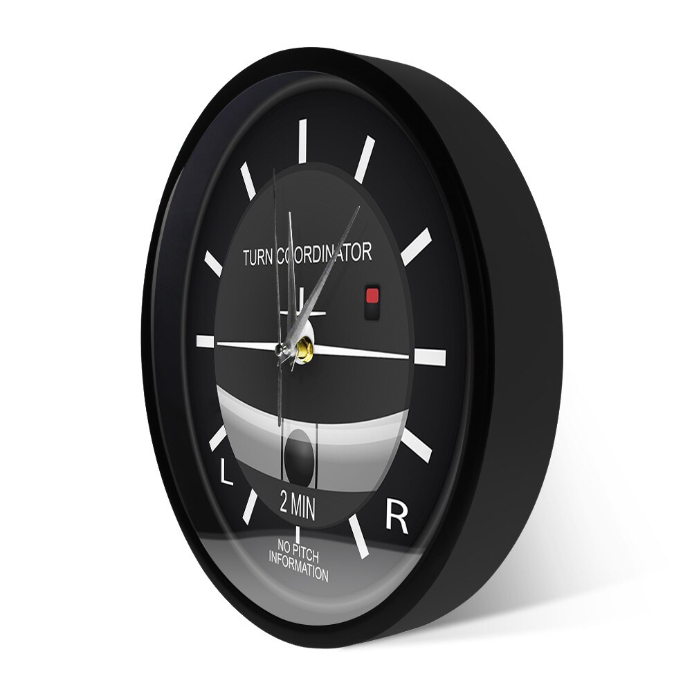 Aviation Silent Metal Frame LED Wall Clock Sound Control Aircraft Cockpit Style Watch Airplane Instrument Horologe Pilots