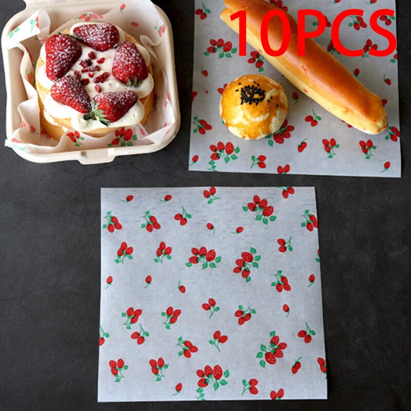 10/20/pcs Disposable Greaseproof Paper Suitable for Bread Box, Fast Food Box, Cake Box, Food Package Decoration Kitchen Supplies: F-10PCS