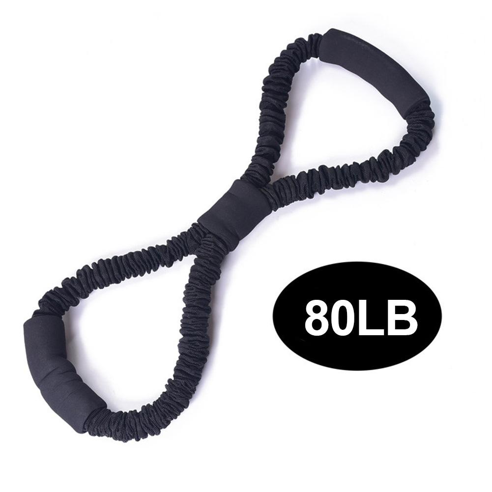 Yoga Resistance Bands Chest Expander Muscle Exerciser 8-Shaped Tensioner For Men Women Chest Expansion Exercise Home Practice: Black
