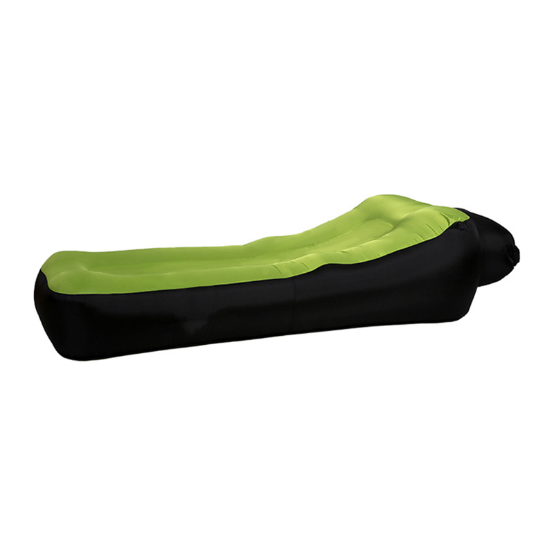 Beach Lounge Chair Outdoor Lazy Inflatable Sofa Indoor Portable Inflatable Bed Camping Pad Camping Equipment Sillon De Playa: Green