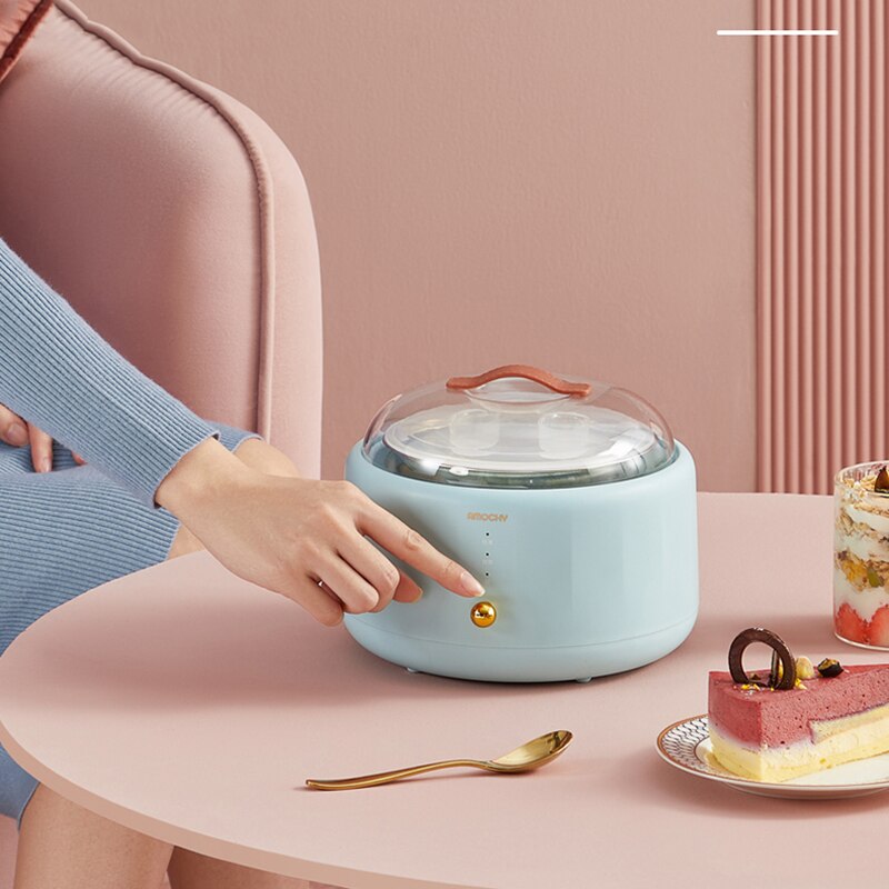 1.0L Yogurt Machine Maker Household Fully Automatic Stainless Steel Small Yogurt Machine Kitchen Tools Stainless Steel Inner