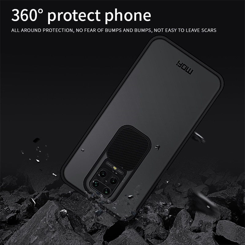 Mofi Cover Case Voor Xiaomi Redmi 9A Sliding Lens Bescherming Cover Voor Redmi Note 9S Cover Voor Redmi Note 9 Pro Max Back Cover