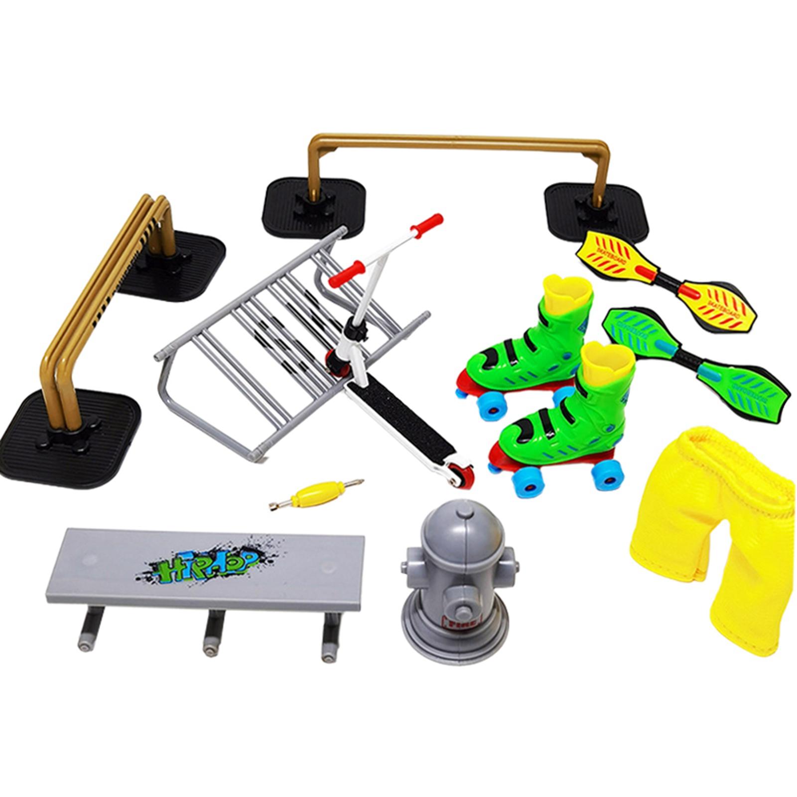 Jouets de vélo de Skateboard à doigts, rampe à main, Mini Scooter, Kit de planche à roulettes pour l&#39;entraînement, la Coordination des doigts: CDH-8