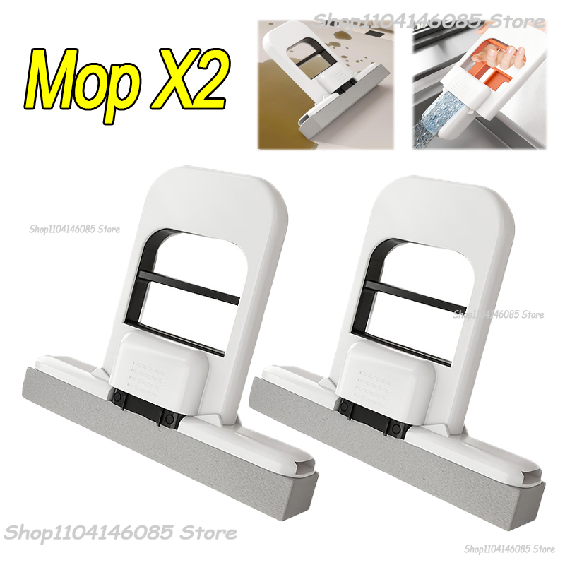 Mini-sponsmop Handvrije wasmoppen Mini draagbare superabsorberende dweil voor desktopvloer Badkamer Keuken Glas Autoreiniging: Coffee