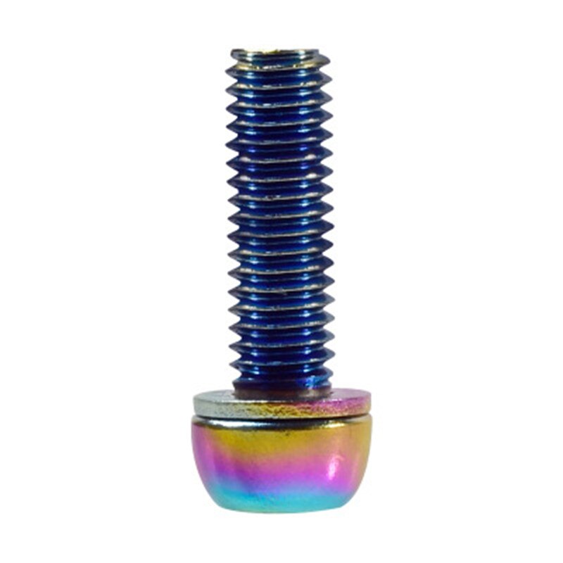 Tornillos de colores bañados en titanio M5 * 17mm para manillar de bicicleta de carretera,