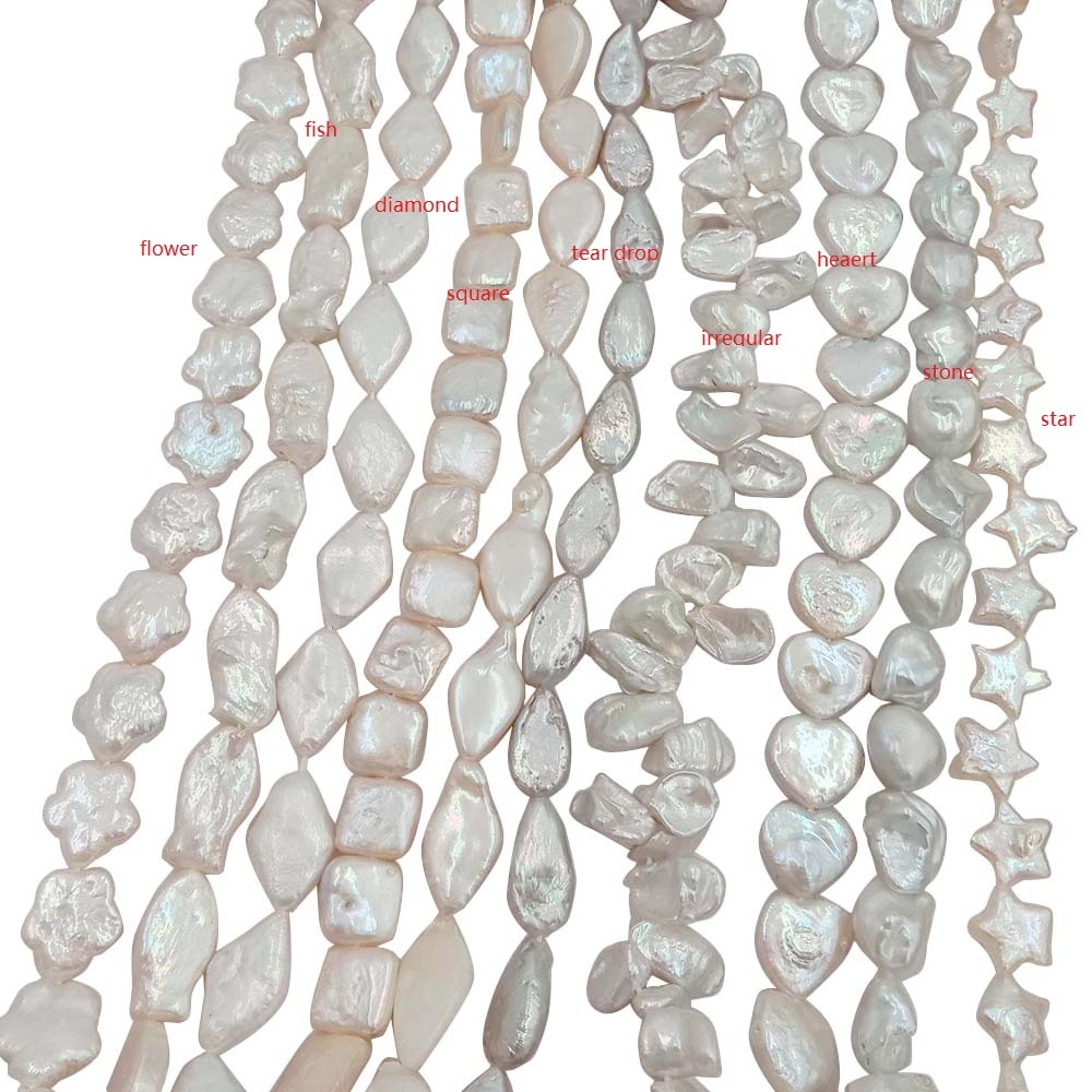 Frete grátis, várias pérolas natureza de água doce em fio, forma barroca, estrela, coração, flor, moeda, lua, borboleta