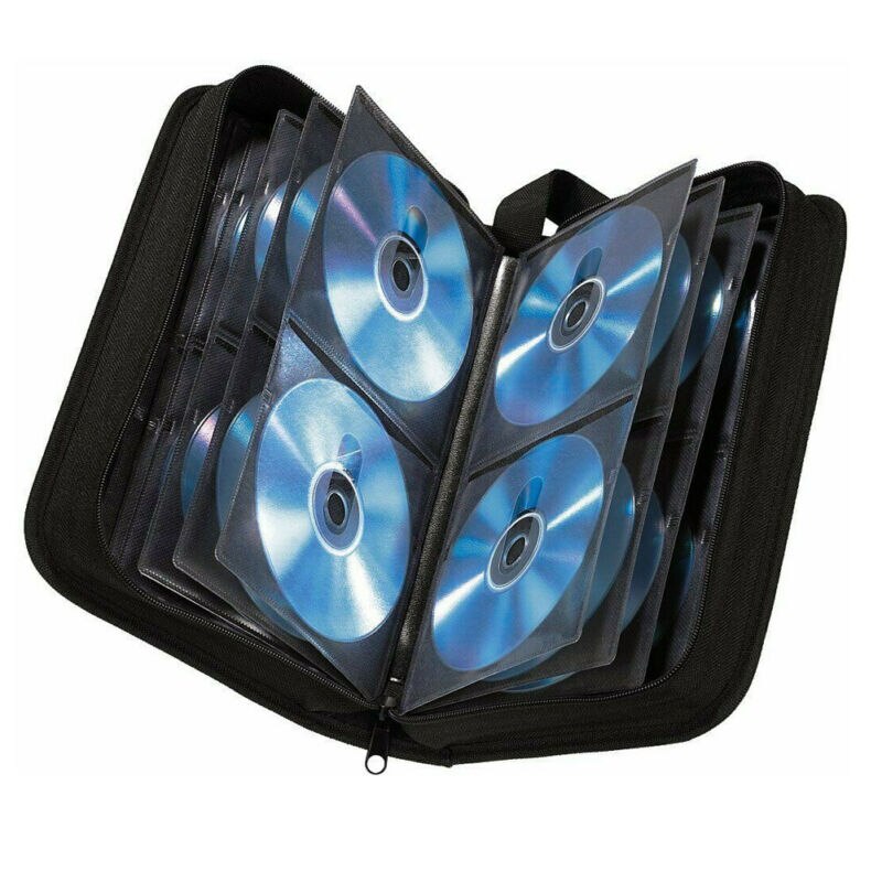 80 disque PU DVD CD stockage CD support sac de transport étui DJ Faux cuir étui de rangement organisateur portefeuille boîte pour VCD DVD CD