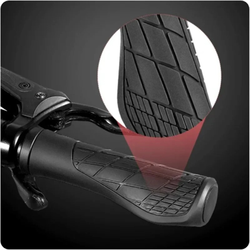 MTB Shockproof Bicycle Grips Bike Anti-Slip Lockable Grips Ergonomic Cycling Rubber Ball Handle Grips