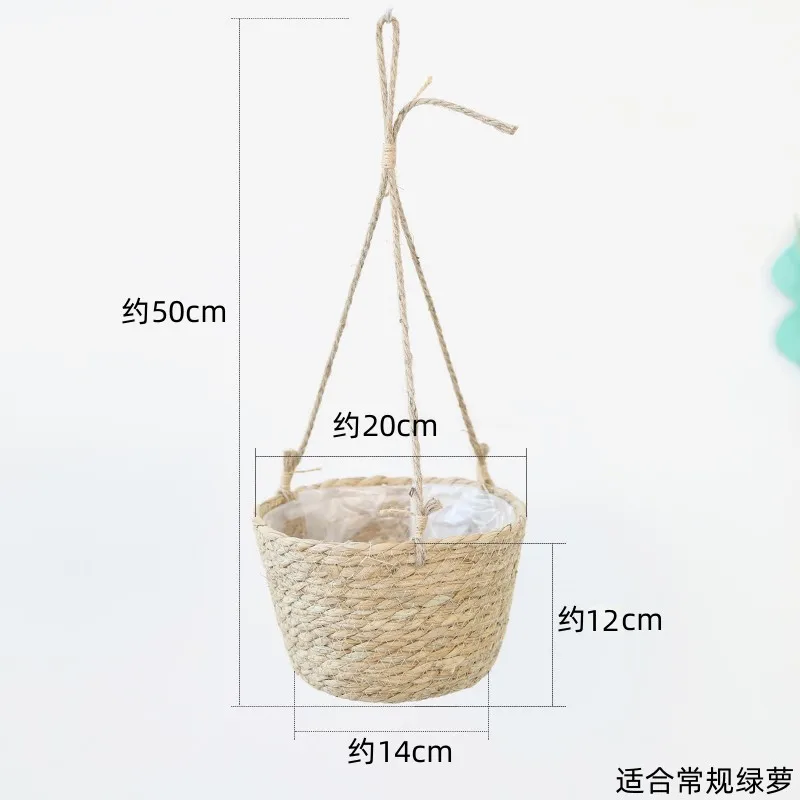 WINCEF-Pots de jardin pour plantes, panier en pot de fleurs, paille intérieure et extérieure, plusieurs