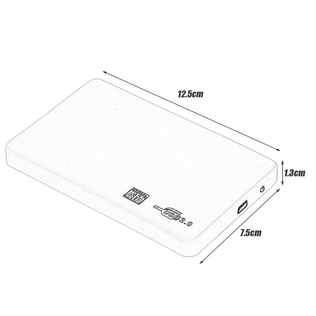 2.5 Inch USB HDD Case Sata to USB 2.0 Hard Drive Disk SATA External Enclosure HDD Hard Drive Box With USB Cable