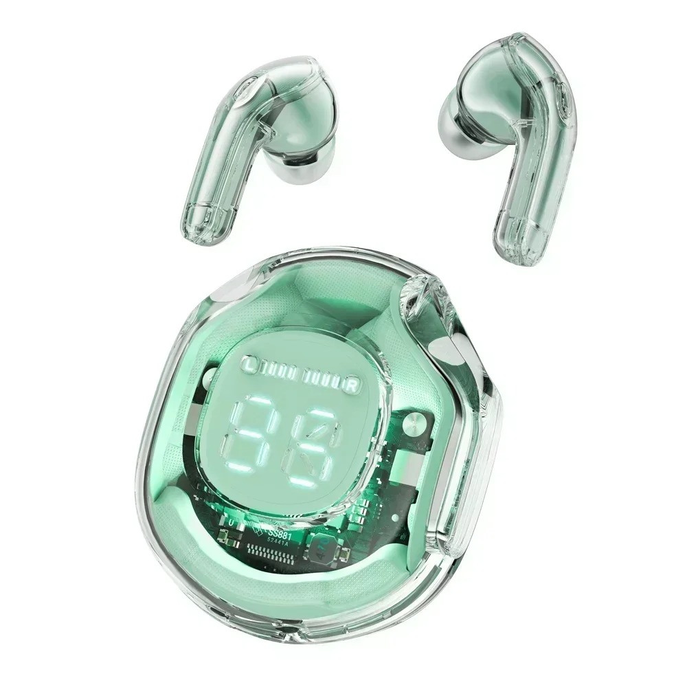 T8 TWS Draadloze Koptelefoon Bluetooth 5.3 Hoofdtelefoon Sport Gaming Headsets Ruisonderdrukking Oordopjes Bass Touch Control voor Telefoon: green