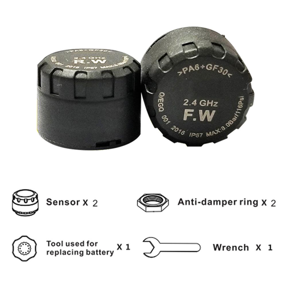 Vandtæt tpms motorcykel dæktryk monitor bluetooth overvågningssystem tpms mobiltelefon app detektion ekstern sensor