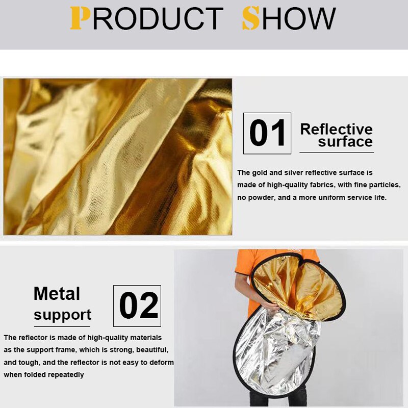 Fotografia. Foto Reflector Fotografie 5 In 1 Inklapbare Light Diffuser Ronde Foto Disc Spotlight Fotografie Accessoires