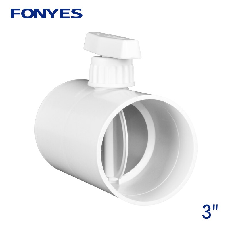 HVAC plastic air valve volume flow rate damper manual air duct check valve for ventilation pipe 80mm 100mm 150mm 200mm