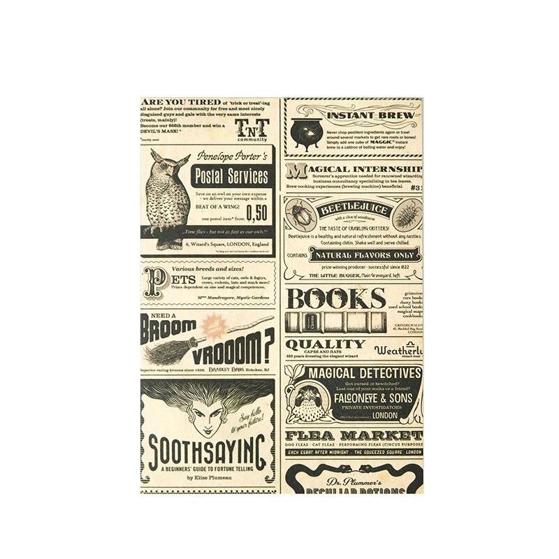 Yoofun Retro Post Magazine Map Material Pack Scrapbooking Decor Paper for Craft Making Collage Junk Journal DIY Stationery