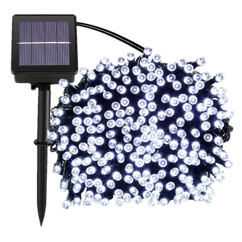 Guirnalda de luces LED solares, 8 modos de iluminación, tira de luces parpadeante impermeable para exteriores, para decoración de fiestas en el jardín, árboles y vacaciones: green / 16-20 W
