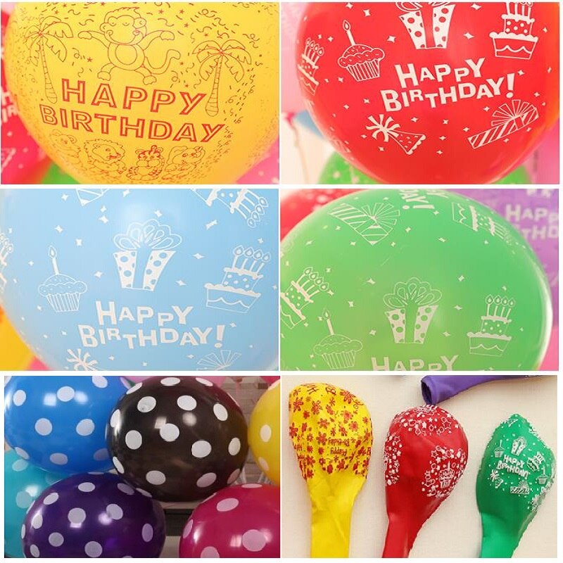 30 stks/partij Gelukkige Verjaardag Partij Decoratie Opblaasbare Air Ballons Ballen voor Kinderen Grote Latex Romantische Ronde Ballonnen Halloween