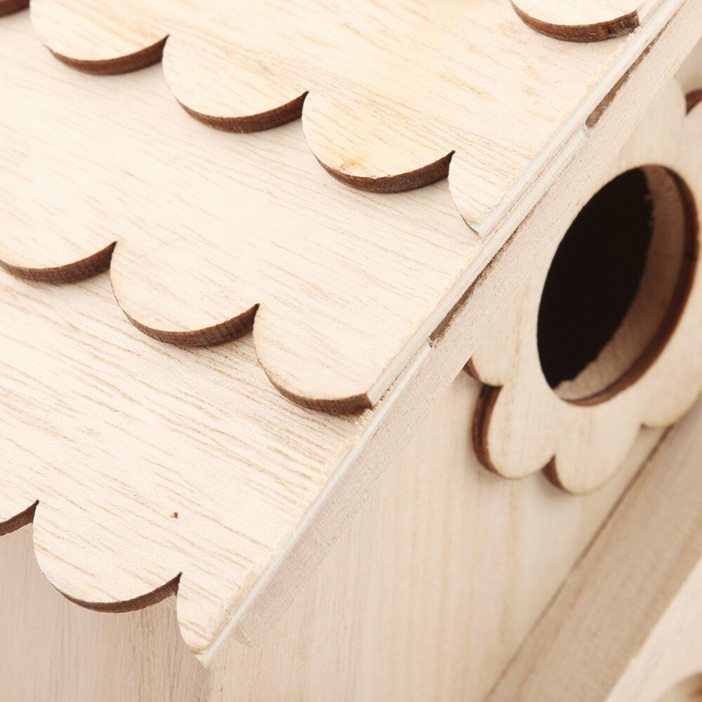 Wooden Bird House Nest Wall-Mounted Wooden Outdoor Bird Nest Birdhouse Wooden Box Pet Supplies Accessories