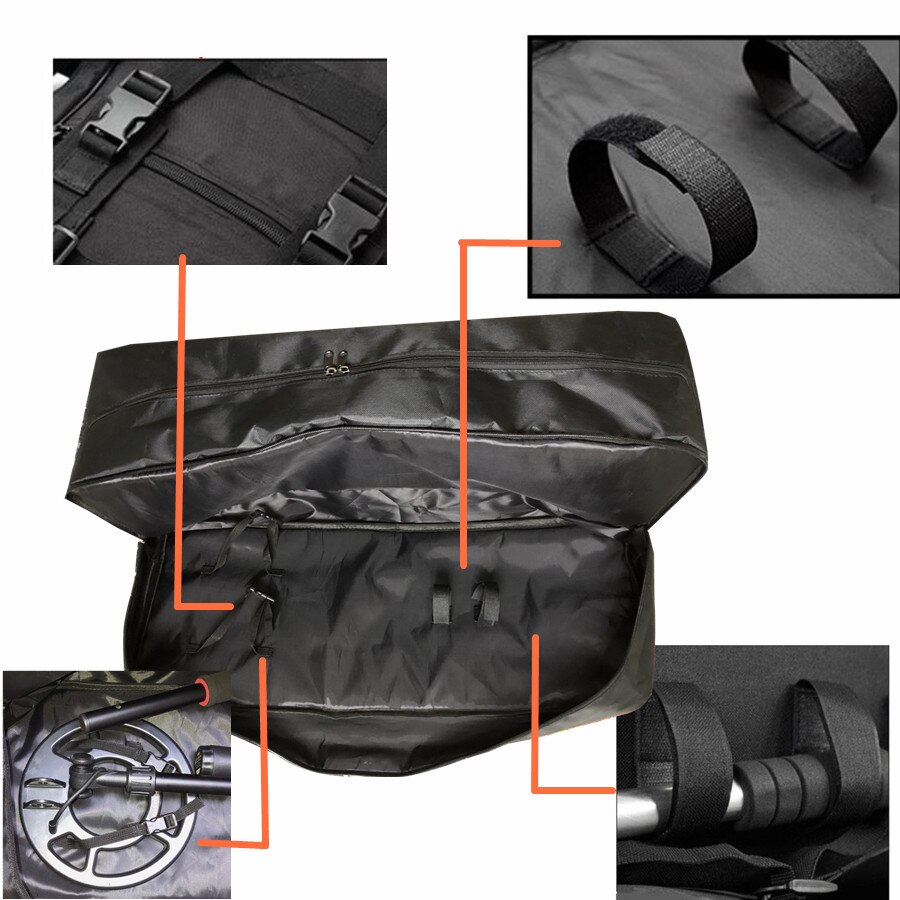 Sac de transport pour détecteur de métaux, sac de rangement Portable en toile étanche, sac à dos organisateur d'outils à Double couche pour la détection de métaux