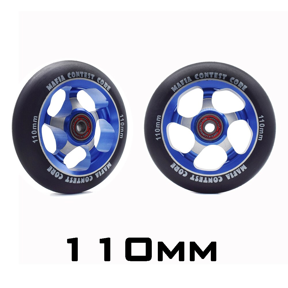 Brand Iron 110mm scooter wheels 88A hardness skating wheel 100mm 110mm Alloy scooter wheels Iron Aggressive tire ABEC-9 bearing: 110mm model4