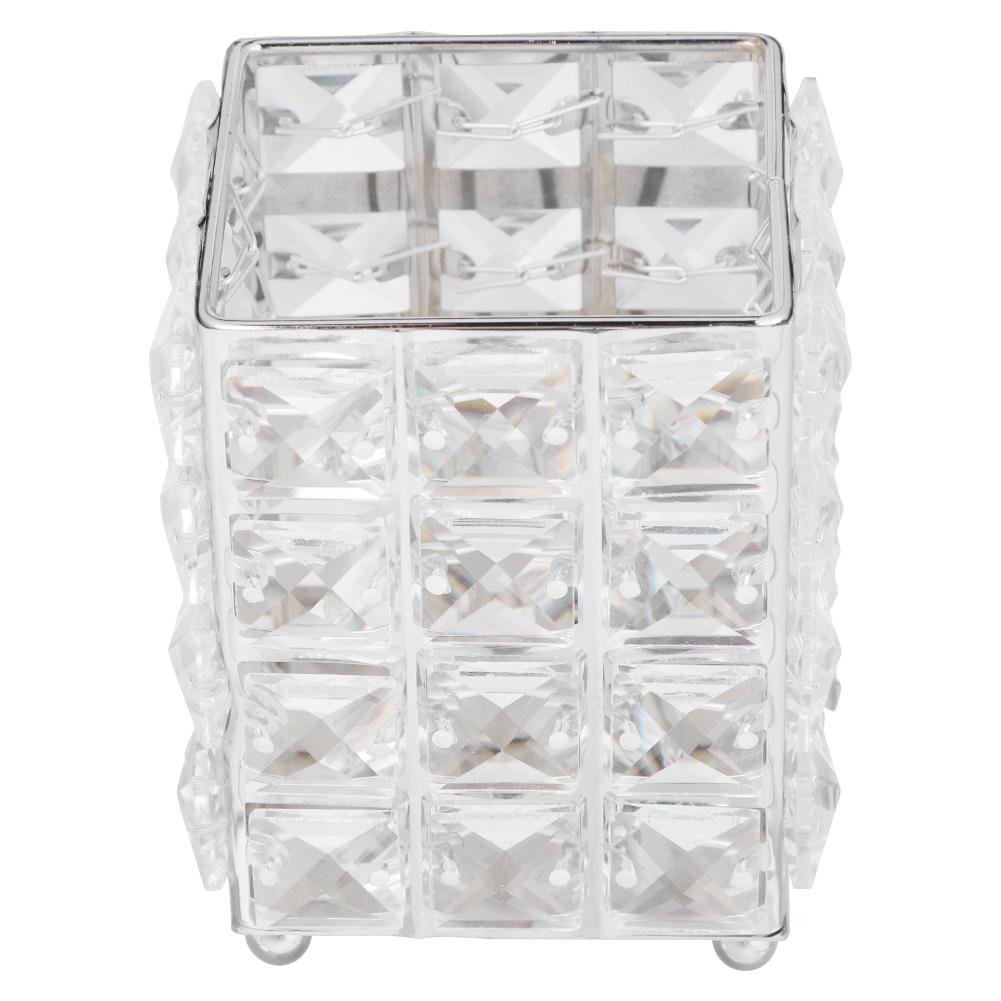 Metal Crystal Makeup Brushes Storage Tube Eyebrow Pencil Cosmetic Pens Holder Desktop Jewelry Box Organizer: A2