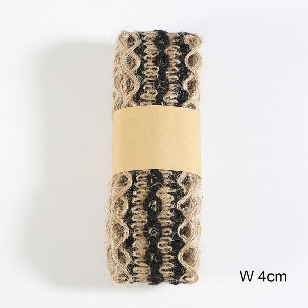 2m 3.5-5cm naturliga jutedelar tvinnad sladd hamprep pysseldekoration reptråd för packning / väskor / tag: 07