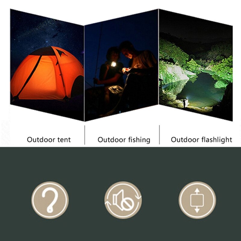 Camping-ventilator mit usb-aufladung, led-zeltlampe mit aufhängehaken
