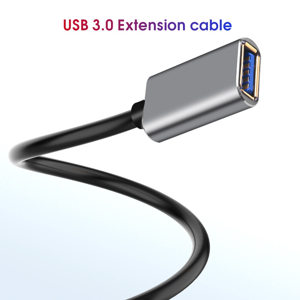 USB 3.0 Extension Cable Round Extend Cable AM/AF 1m For PC TV PS4 Computer Laptop Mouse Game Controller Extender