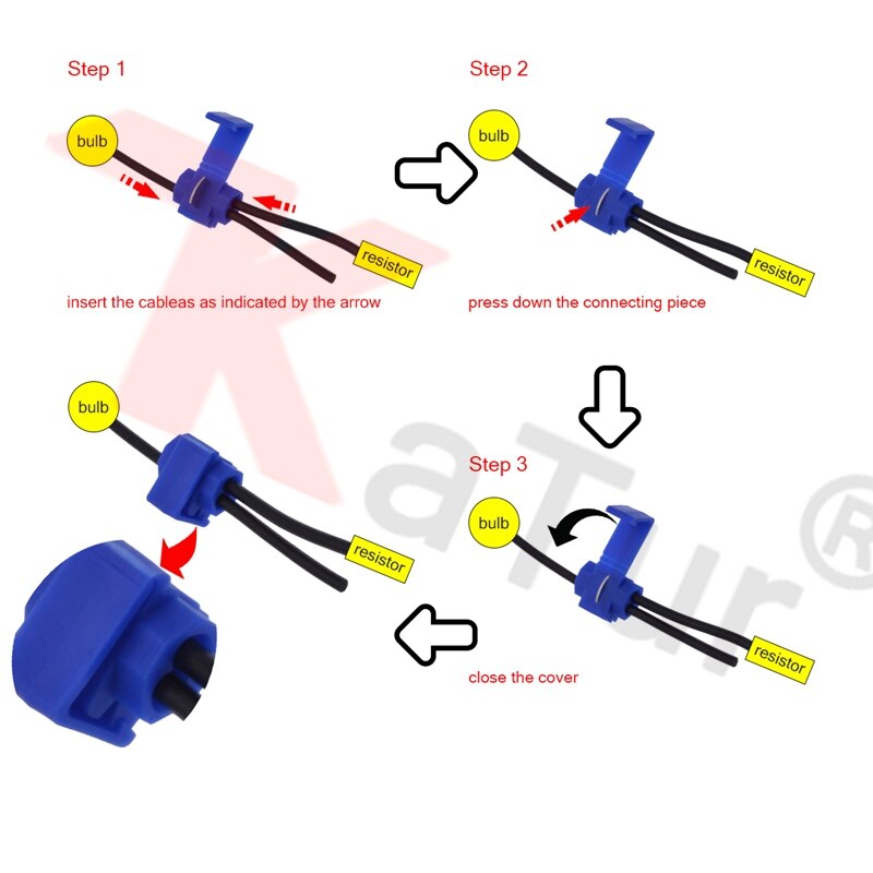 2pcs DIY Canbus Error Free Decoder Led Warning Canceller Anti-Flicker Canbus Resistor For Fog Lights Turn Signal Brake Lights