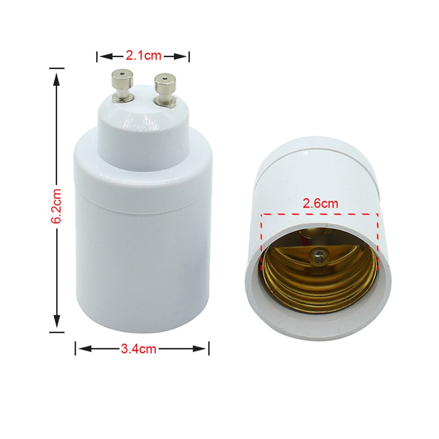 GU10 Om E27 Lamp Base Adapter Bi-Pin Connector Naar Edison Schroef Licht Socket Converter Hittebestendig Tot 200 ℃ Geen Brandgevaar