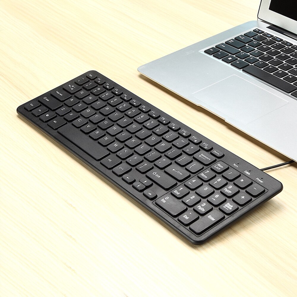 Domáca kancelária drôtová počítačová klávesnica myš combo ergonomická usb stolová klávesnica klasická univerzálna 96 klávesy pre pc notebook notebook: Čierna klávesnica drôtová