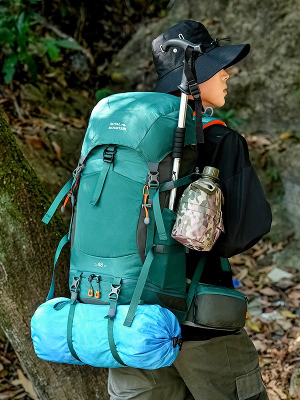 35L Camping Backpack Travel Bag For Men Large Capacity Outdoor Sport Trekking Hiking Mountaineering Shoulder Bag with Rain Cover