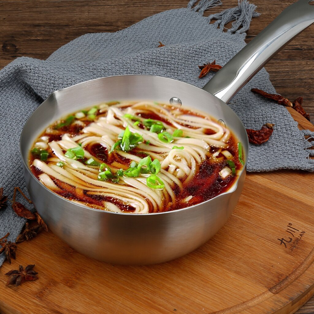 Diameter 18cm/20cm/22cm Nonstick Stainless Steel Saucepan Gravy Mixture Milk Pan with Handle Home Cooking Kitchenware